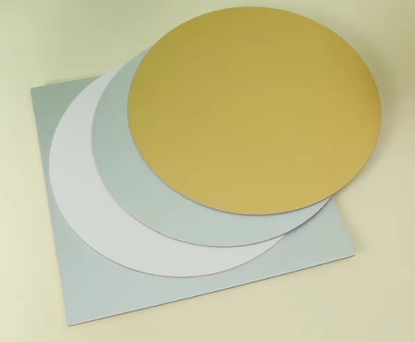 Cuscinetto di supporto inferiore per scatola per torta di compleanno 4 6 8 10 12-pollici rotondo quadrato carta base per torta per alimenti-cartone avorio di qualità Fbb