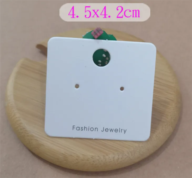 Cartoncino per gioielli, orecchini porosi, orecchini, fibbie per le orecchie, cartoncino per imballaggio, cartoncino color avorio su un lato, carta Fbb